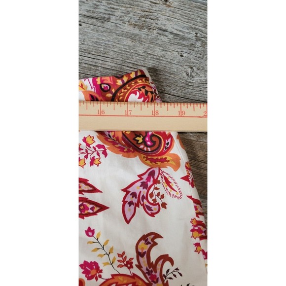 Liz Claiborne‎ Pants Women's 16P  Petite Silk Linen Blend Capri Cropped Paisley - Picture 8 of 10